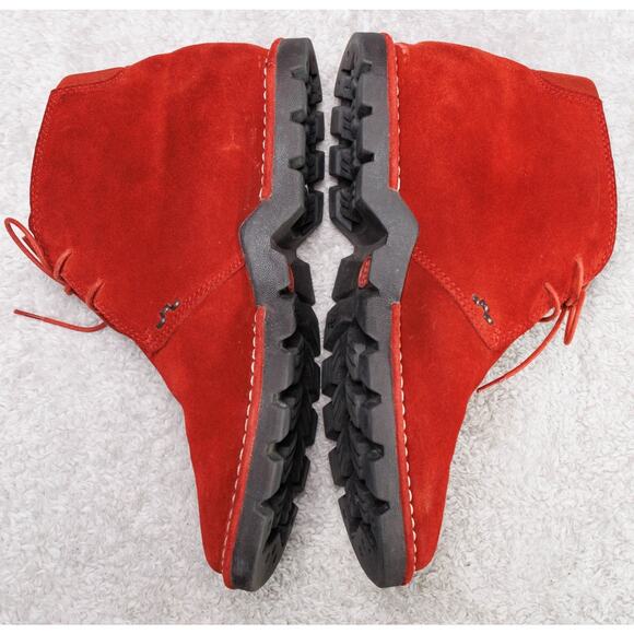 Cole Haan Country Voyager Red Suede Chukka Waterproof Boots Womens Size 8 - Picture 4 of 16